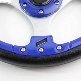 img 3 attached to YEHICY Classic Blue Golf Cart Steering Wheel For Club Car DS And Precedent EZGO Yamaha Universal Car Racing/ Golf Cart Steering Wheel