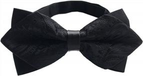 img 1 attached to Big Boy'S Men'S Floral Paisley Formal Double Layers Pre-Tied Bow Ties By Elfeves