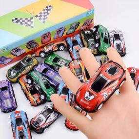 img 1 attached to Rev Up The Fun With 21 Pack Mini Die-Cast Pull Back Toy Cars – Ideal Party Favor, Goodie Bag Stuffer, Pinata Filler And Treasure Prize Box Toy For Boys And Girls Aged 2-5 Years Old!