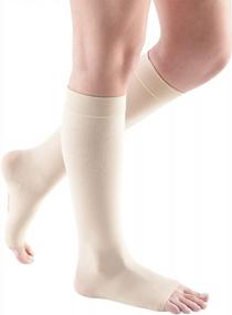 img 2 attached to Ultimate Comfort With Mediven Women'S 15-20 MmHg Open Toe Calf-High Compression Stockings