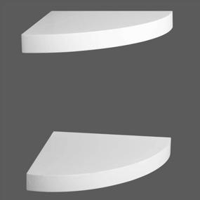 img 1 attached to AHDECOR White Corner Wall Shelf, Wall Mounted Wood Corner Shelves, Set Of 2
