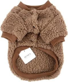 img 1 attached to Warm and Stylish Zunea Sherpa Small Dog Sweater Coat for Chihuahuas & Small Breeds - Winter Fleece Puppy Clothes for Cold Weather, Brown S