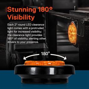 img 3 attached to 🚛 Top-rated 2" Round 10 LED Light for Trucks & Trailers - Amber | Side Marker Light with Long-lasting 2 Year Warranty