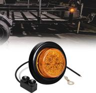 🚛 top-rated 2" round 10 led light for trucks & trailers - amber | side marker light with long-lasting 2 year warranty логотип