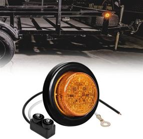 img 4 attached to 🚛 Top-rated 2" Round 10 LED Light for Trucks & Trailers - Amber | Side Marker Light with Long-lasting 2 Year Warranty