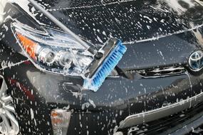 img 2 attached to 🧼 Carrand 93062 Deluxe Car Wash 10" Dip Brush with 65" Extension Pole - Blue and Black: Top Quality Car Cleaning Tool