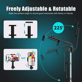 img 2 attached to 📸 Bcway Selfie Stick Tripod Bluetooth | Mini Compact Phone Tripod with Remote | Compatible with iPhone 13/13 Pro/Mini/12/12 Pro/11/11 Pro/XS/XR, Galaxy Note 20/S20 & More | Lightweight Travel Tripod