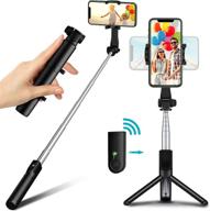 📸 bcway selfie stick tripod bluetooth | mini compact phone tripod with remote | compatible with iphone 13/13 pro/mini/12/12 pro/11/11 pro/xs/xr, galaxy note 20/s20 & more | lightweight travel tripod логотип