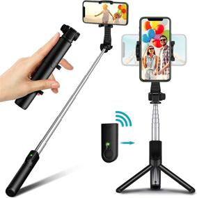 img 4 attached to 📸 Bcway Selfie Stick Tripod Bluetooth | Mini Compact Phone Tripod with Remote | Compatible with iPhone 13/13 Pro/Mini/12/12 Pro/11/11 Pro/XS/XR, Galaxy Note 20/S20 & More | Lightweight Travel Tripod