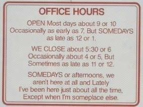 img 1 attached to Leister Office Hours Gag Sign
