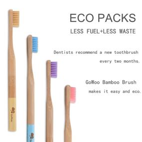 img 2 attached to 🌱 Experience Pure Dental Hygiene with GoWoo's Natural Bamboo Toothbrush