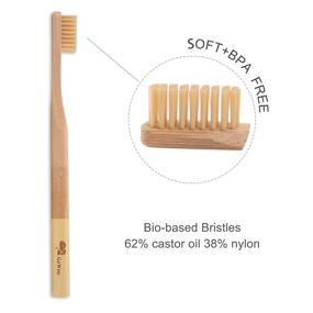 img 1 attached to 🌱 Experience Pure Dental Hygiene with GoWoo's Natural Bamboo Toothbrush