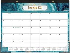 img 4 attached to 2023 Desk Calendar - 12 Month Large 22" X 17", Jan 2023-Dec 2023, Tear Off Design, 2 Corner Protectors & Hanging Holes For Writing Blocks