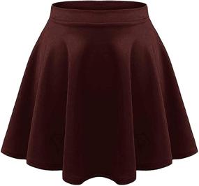 img 3 attached to Loxdonz Versatile Stretchy Pleated Charcoal Girls' Clothing ~ Skirts & Skorts