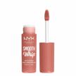 nyx professional makeup smooth whip matte lip cream - cheeks: long-lasting, moisturizing, and vegan liquid lipstick in soft pinky nude logo