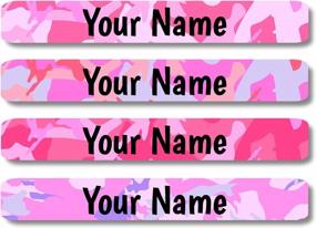 img 4 attached to 🎯 Lovable Labels Personalized 120 Kids Labels - Waterproof, Dishwasher Safe Peel and Stick Camo Chic Designs for School Supplies, Daycare, Camp, and Bottles