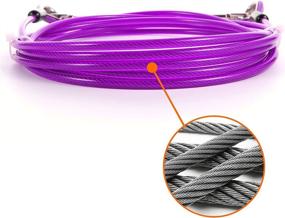 img 3 attached to Durable and Versatile Tie Out Cable for Dogs - Galvanized Steel Wire Pet Leash with PVC Coating for Yard, Camping, Running, Park, and Outside Activities - Suitable for Pets Up to 100lbs - 10ft Purple