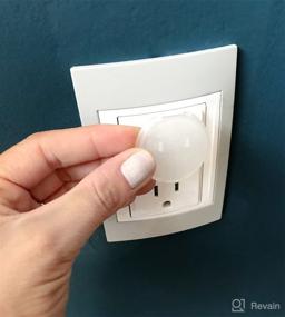 img 1 attached to 🔌 40-Pack Clear Outlet Plug Covers - Baby Proofing - Electrical Safety Protectors - Childproof Caps by Idea Safety - Home Basic