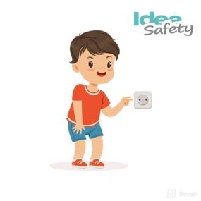img 2 attached to 🔌 40-Pack Clear Outlet Plug Covers - Baby Proofing - Electrical Safety Protectors - Childproof Caps by Idea Safety - Home Basic