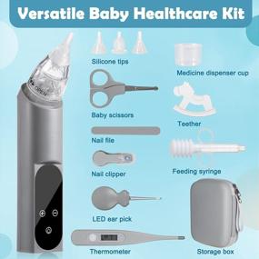 img 2 attached to Rechargeable Baby Nasal Aspirator, Lictin Healthcare Kit For Babies, 3 Silicone Tips Nose Cleaner