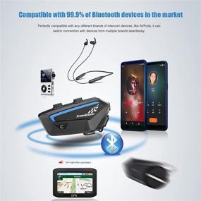 img 3 attached to 🏍️ FreedConn FX 10 - Motorcycle Helmet Bluetooth Communication System: Ultimate ATV/Dirt Bike Intercom with Music Sharing & IP67 Ultra-Thin Design - Grand Release!