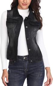 img 4 attached to 👗 MISS MOLY Distressed Classic Women's Coats, Jackets & Vests - Trendy Women's Clothing