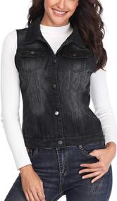 img 2 attached to 👗 MISS MOLY Distressed Classic Women's Coats, Jackets & Vests - Trendy Women's Clothing