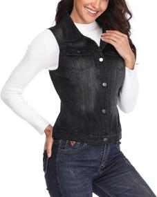 img 1 attached to 👗 MISS MOLY Distressed Classic Women's Coats, Jackets & Vests - Trendy Women's Clothing