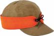 stormy kromer insulated waxed cotton cap - lightweight fall hat with earflaps, water-resistant 3 season headwear logo