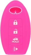 premium segaden silicone cover protector case for infiniti 4 button smart remote key fob cv4508 rose логотип