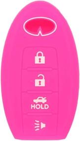 img 3 attached to Premium SEGADEN Silicone Cover Protector Case for INFINITI 4 Button Smart Remote Key Fob CV4508 Rose