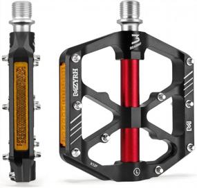 img 4 attached to Enhance Your Mountain Biking Experience With MZYRH Flat Alloy Pedals: Non-Slip, 3 Bearings, And Platform Types!