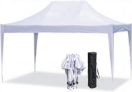 heavy duty 10x15 ft yoleny outdoor pop up canopy tent for weddings, parties & events - includes storage bag! logo