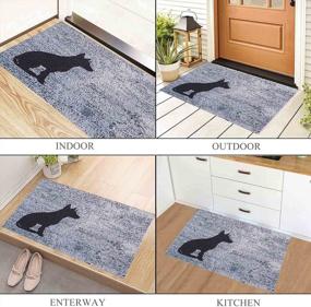 img 1 attached to Colorful Entrance Front Door Rug - Darkyazi 23.6" X 35.4", Funny Dog Design For Outdoors, Indoors, Bathroom, Kitchen, Bedroom, And Entryway Floor Mats. Non-Slip Rubber For Enhanced Safety.