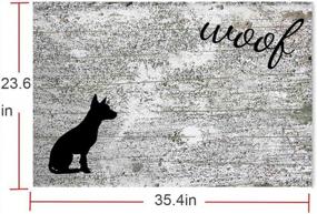 img 3 attached to Colorful Entrance Front Door Rug - Darkyazi 23.6" X 35.4", Funny Dog Design For Outdoors, Indoors, Bathroom, Kitchen, Bedroom, And Entryway Floor Mats. Non-Slip Rubber For Enhanced Safety.