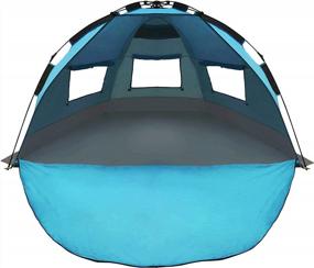 img 4 attached to Instant Beach Sun Shelter: Enjoy The Outdoors With Easy Go Umbrella Tent!