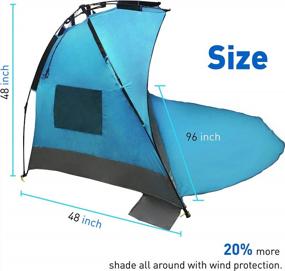 img 2 attached to Instant Beach Sun Shelter: Enjoy The Outdoors With Easy Go Umbrella Tent!