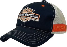 img 2 attached to Harley Davidson Embroidered Shield Trucker BCC31212
