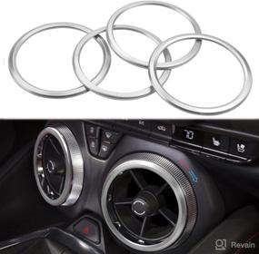 img 2 attached to For Camaro Air Conditioning A/C Outer Vent Rings Trim Decoration Cover Compatible With Chevrolet Camaro 2016-2020 4 Piece Kit (Silver)