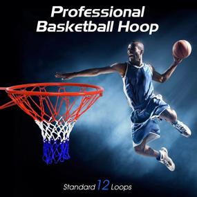 img 2 attached to Goplus Replacement Basketball Rim Net, 18Inch Portable Basketball Hoop Wall Door Mounted Indoor Outdoor Hanging Outside