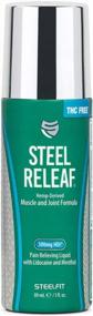 img 4 attached to SteelFit Steel Releaf - Формула для мышц и суставов с конопляным маслом - Обезболивающая жидкость - Рулон - Лидокаин - Ментол - Быстрое облегчение - Естественное восстановление - 300 мг - 3 жидк. Оз