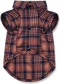 img 4 attached to CtilFelix Plaid Dog Shirt: Adorable Pet T-Shirt for Small Dogs & Cats - Halloween/Thanksgiving Apparel