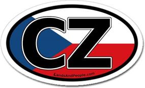 img 1 attached to LandsAndPeople Czech Republic Bumper Sticker