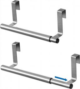 img 3 attached to Efficient Over Door Towel Bar With Anti-Slip Scratch Protection And Extendable Length: Artmoon Stainless Steel Towel Rail For Cupboard, Drawer Or Cabinet