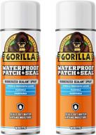 gorilla waterproof patch & seal spray white 14oz (2-pack) logo