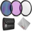 72mm uv, cpl, fld lens filter kit w/ miracle fiber cloth & carry pouch - professional accessory for 72mm lenses logo