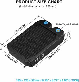 img 3 attached to DIYhz 12 Pipe Copper Computer Water Cooling Radiator - High-Performance Liquid Cooling System For CPU PC And Laser Water Coolers
