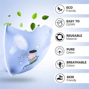 img 2 attached to Elicto 5 Pack Kids Face Covering Cool & Dry Technology Breathable Stretch Fabric Comfort Reusable Washable Masks