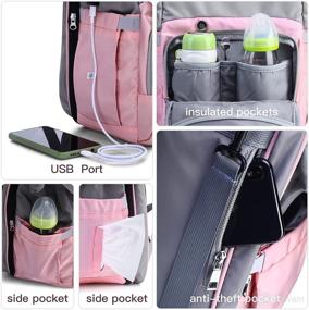 img 1 attached to 👶 Multi-functional Diaper Bag Backpack with Changing Station for Boys and Girls: A Must-Have Baby Bag