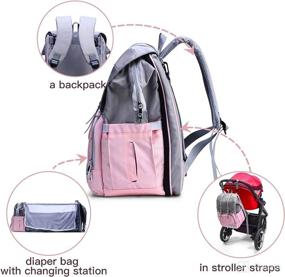 img 3 attached to 👶 Multi-functional Diaper Bag Backpack with Changing Station for Boys and Girls: A Must-Have Baby Bag